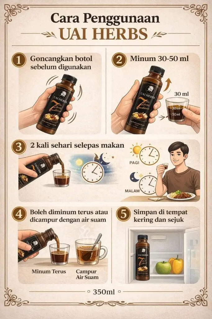 Cara penggunaan Jus UAI Herbs